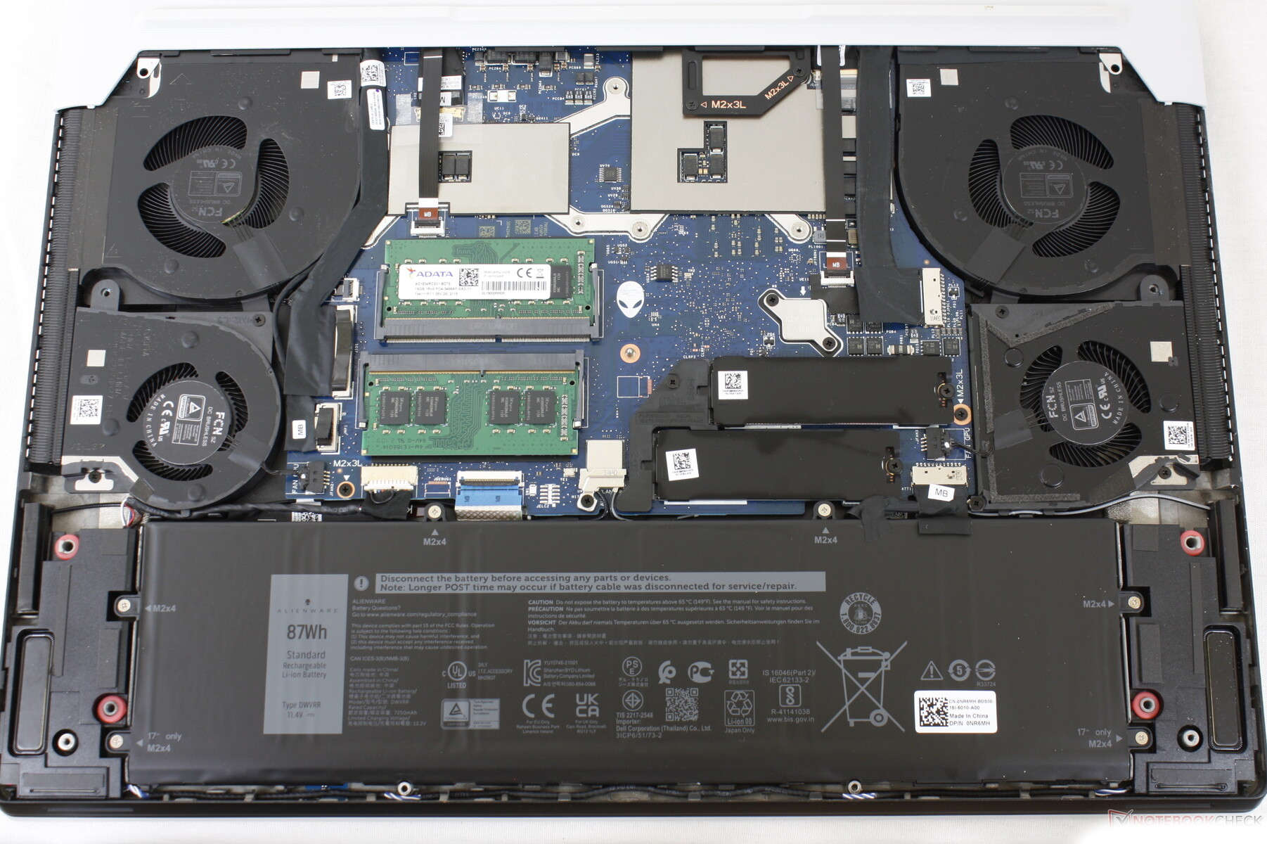 How to replace and fix Dell Alienware X15 R1 R2 X17 R1 R2 RGB backlit US keyboard (Dell Alienware x17 R1 P48E)